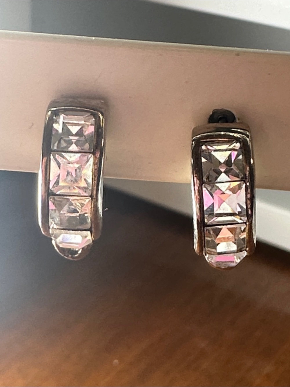 Aurora Crystal Huggie Hoop Earrings